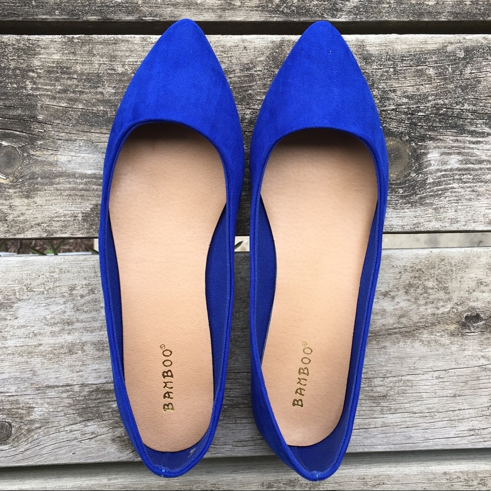 ‼️New‼️ Bamboo Blue Pointed Toe Flats